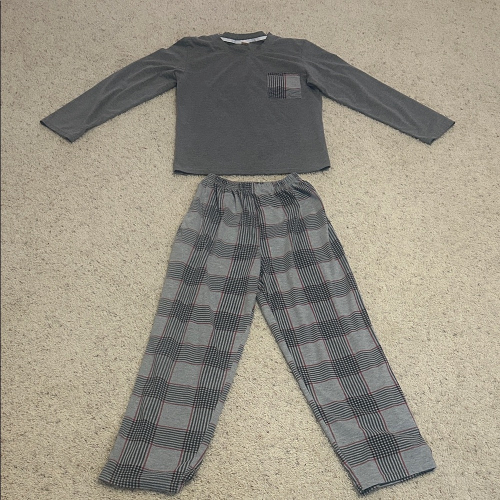 Gray Plaid Kids Pajamas